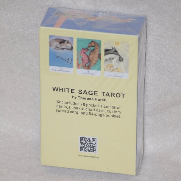 NWT White Sage Tarot by Theresa Hutch Pock Sized Deck 78 Cards & Guidebook - Picture 2 of 6